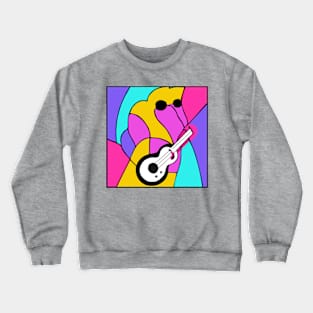 Colorful Groovy Guitar Crewneck Sweatshirt